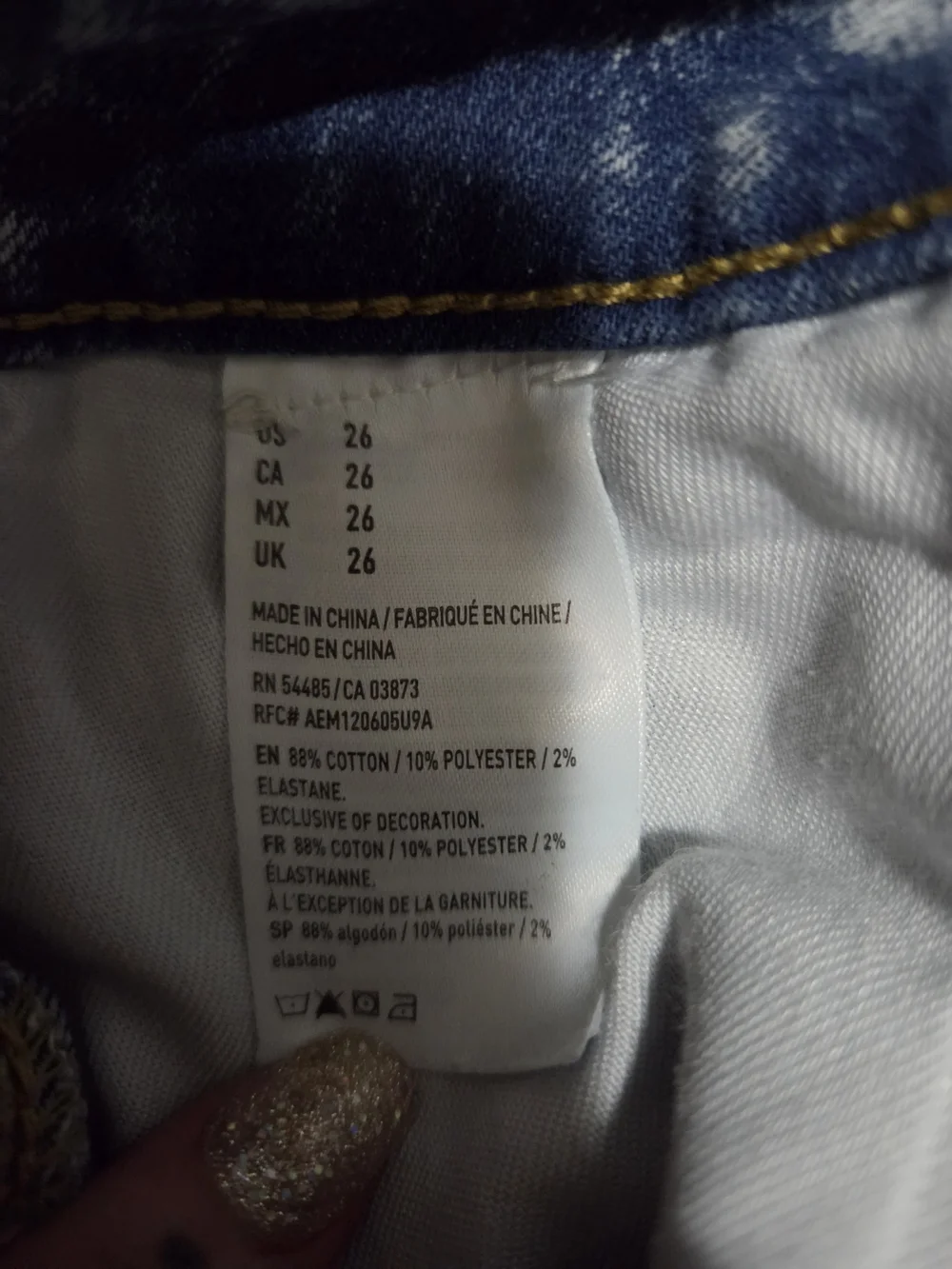 American Eagle Outfitters Light Blue Distressed Denim Shorts